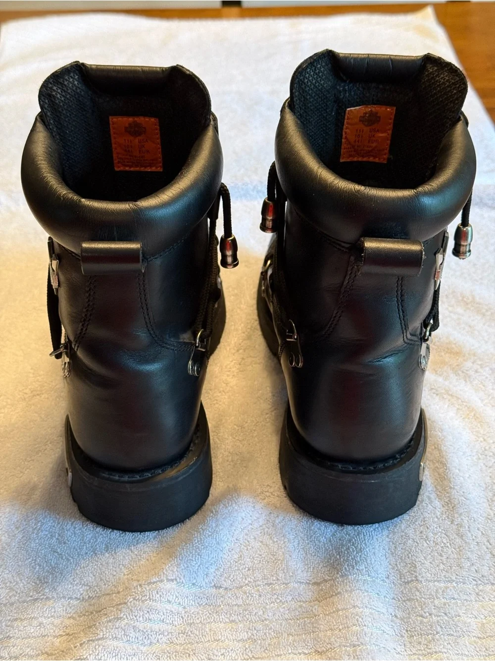 Men’s Harley Davidson Brake Light MC Boots. Leather Uppers,Twin Zippers. 11 1/2